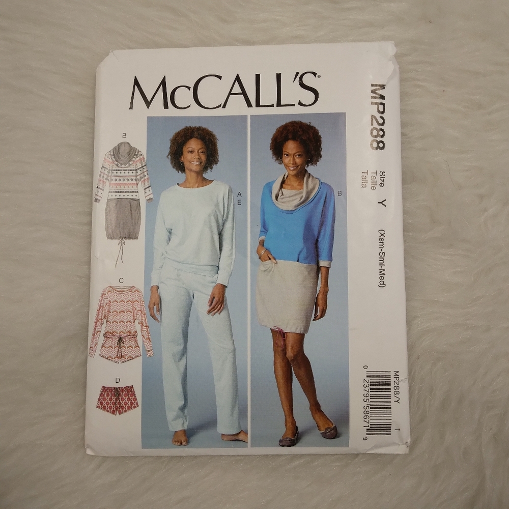 MCCALL'S MP288 SZ XS-S-M Misses' top romper shorts pants